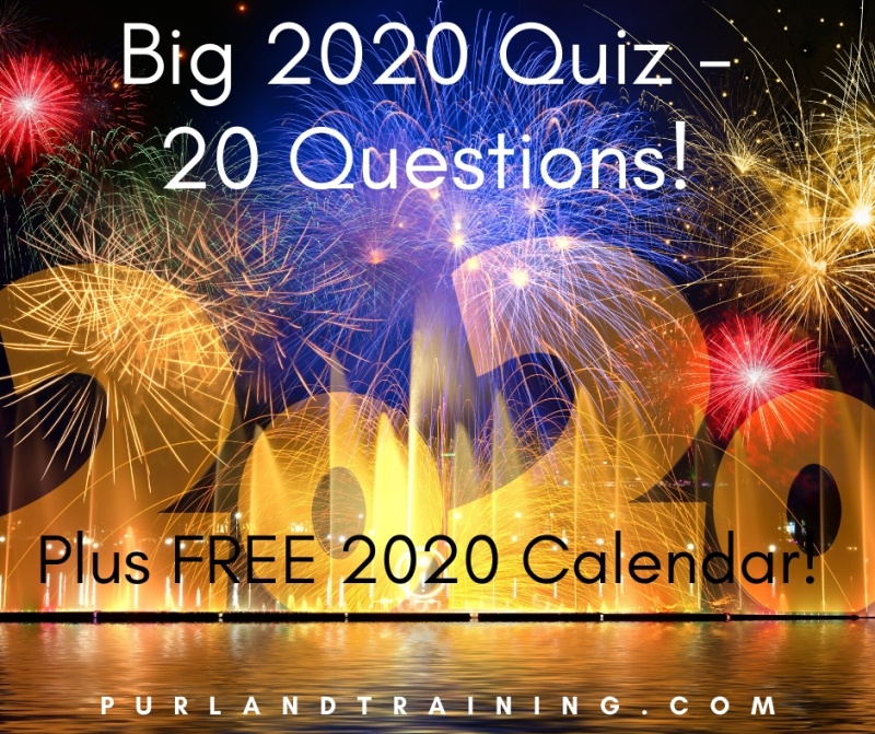 Big 2020 Quiz - 20 Questions! Plus FREE 2020 Calendar!