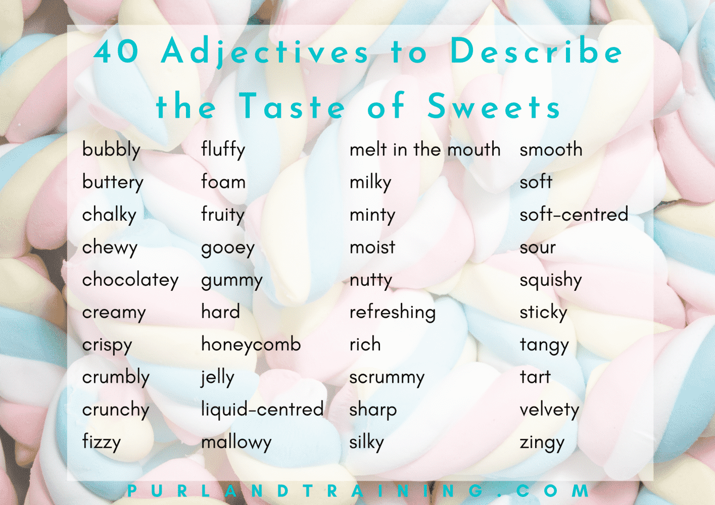40 Adjectives to Describe the Taste of Sweets 