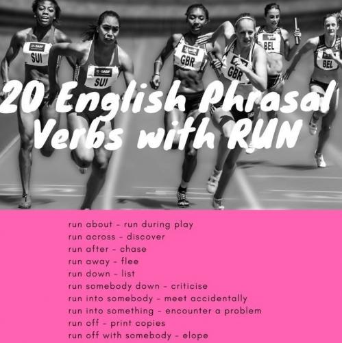 20 English Phrasal Verbs with RUN